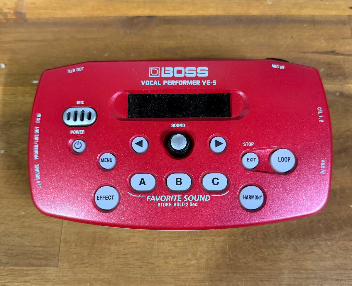 Boss VE-5 Vocal Performer Processor - Red - Pre-Loved