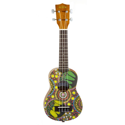 Kala Soprano Ukulele with Desert StoryLines Logo Bag - Bushfoods By Margaret Bloomfield