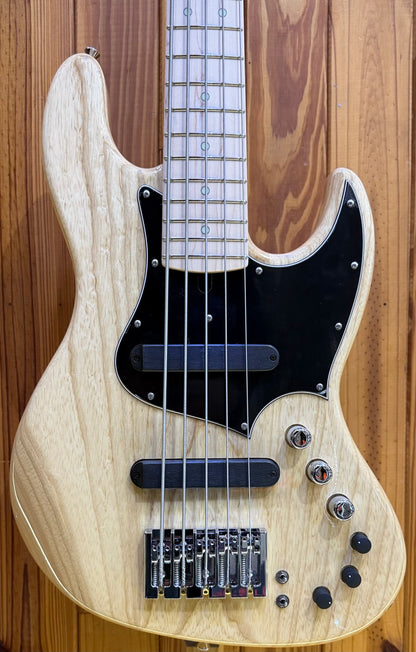Xotic XJ-1T 5-String Jazz Bass -  Natural Ash - #3872