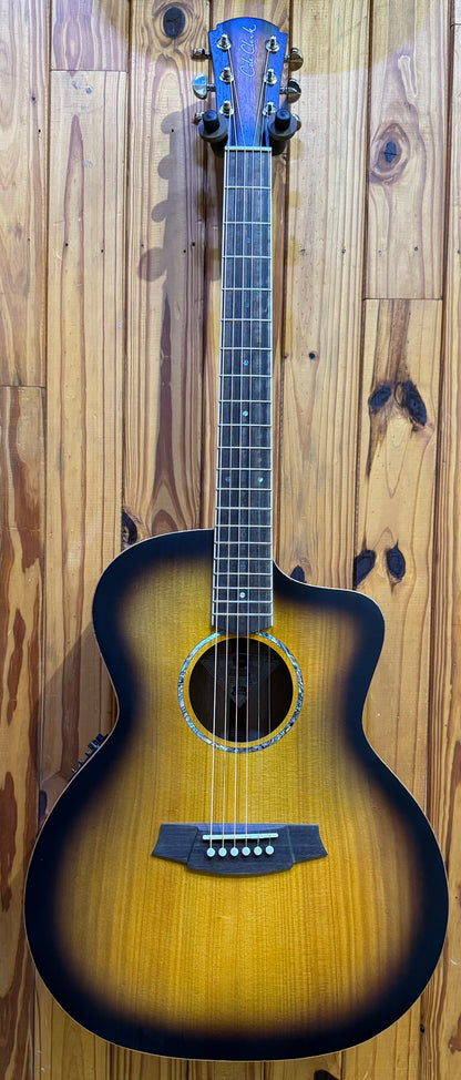 Cole Clark Studio Angel SAN1EC-BM - Bunya/Maple - Sunburst
