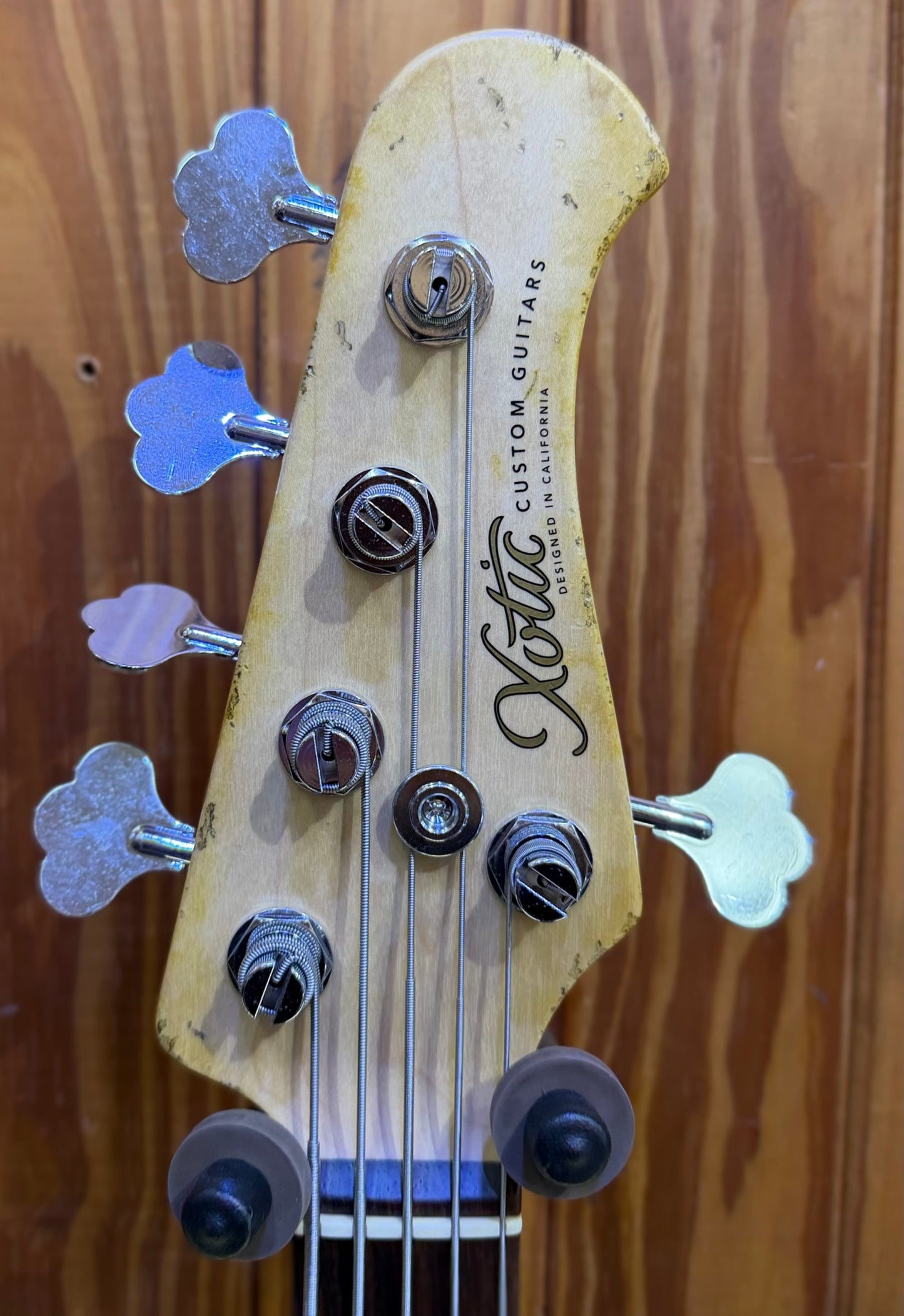 Xotic XJ-1T 5-String Jazz Bass - Alder - Olympic White Heavy Aged - #3845