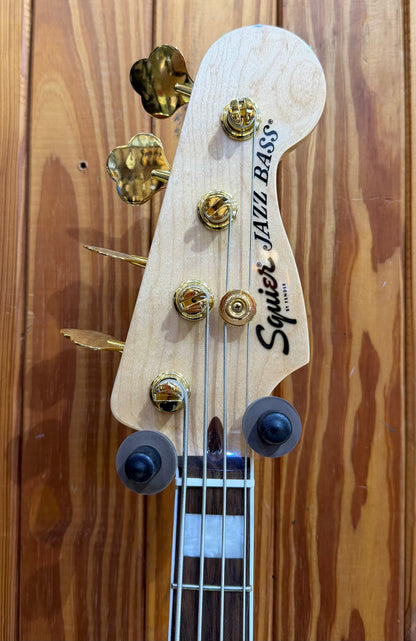 Squier 40th Anniversary Jazz Bass Gold Edition - Ruby Red Metallic - Pre-Loved