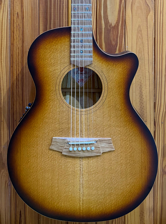 Cole Clark TL2EC-SSO Thinline Angel - Silky Oak - Sunburst