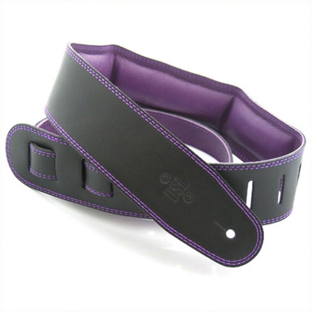 DSL 2.5" Padded Guitar Strap - Black/Purple