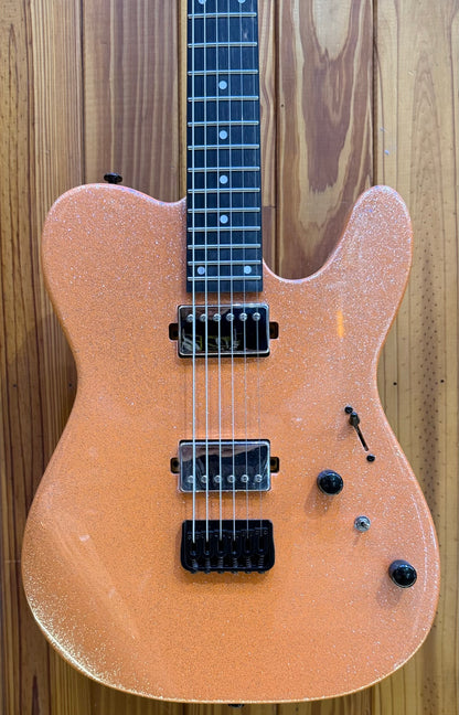Cerberus Hermes 6 HT Baritone Electric Guitar - Orange Sparkle