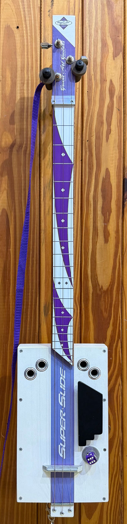 Groove Art Cigar Box Guitar "Super Slider" Purple