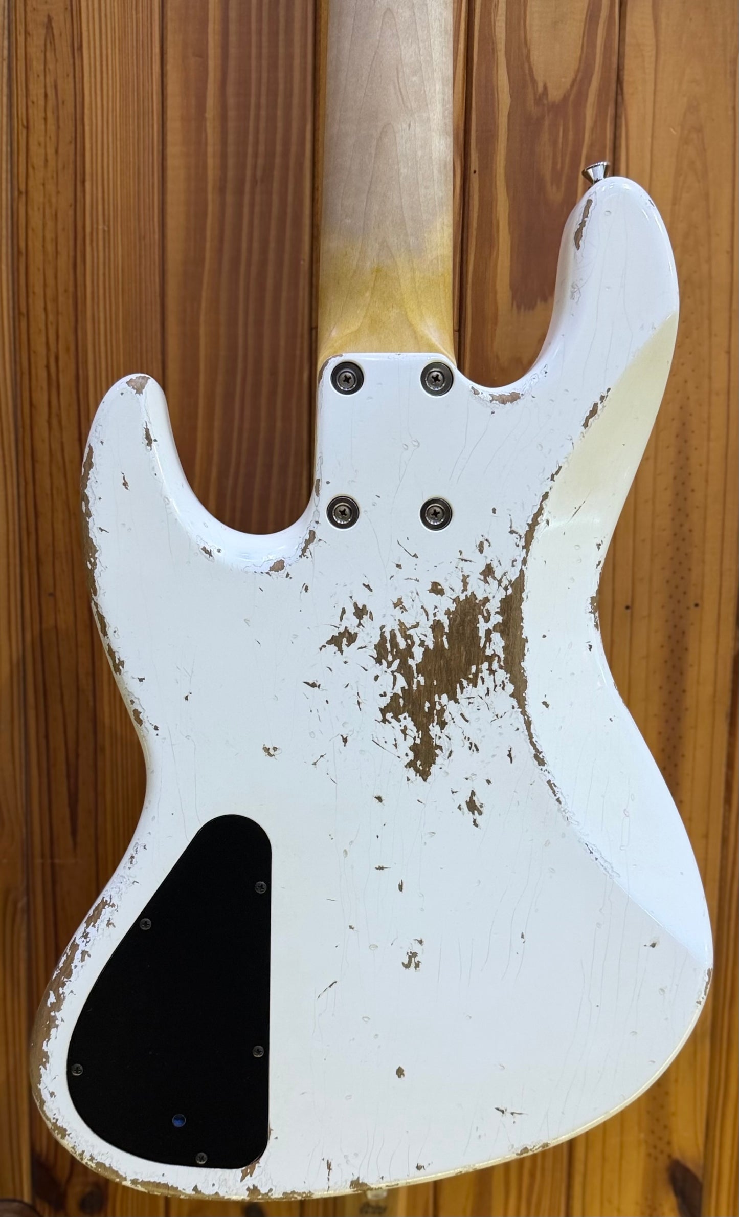 Xotic XJ-1T 5-String Jazz Bass - Alder - Olympic White Heavy Aged - #3845