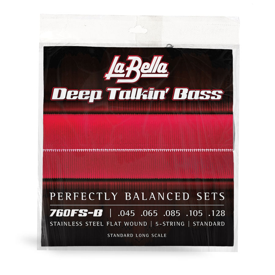 La Bella 760FS-B Bass Strings Flatwound Stainless Steel 45-128