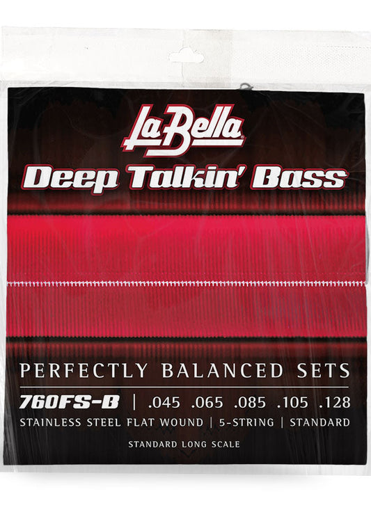 La Bella 760FS-B Bass Strings Flatwound Stainless Steel 45-128