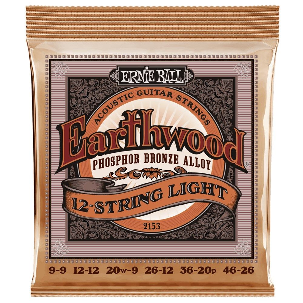 Ernie Ball Earthwood 12-String Phosphor Bronze Acoustic Guitar Strings - (9-46)