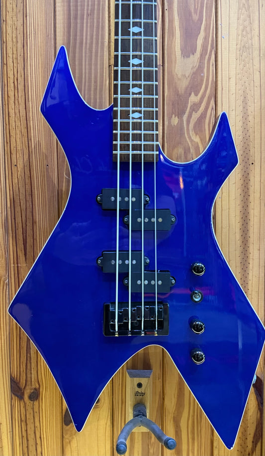 BC Rich MIJ Warlock 4-String Bass - Blue - Pre-Loved