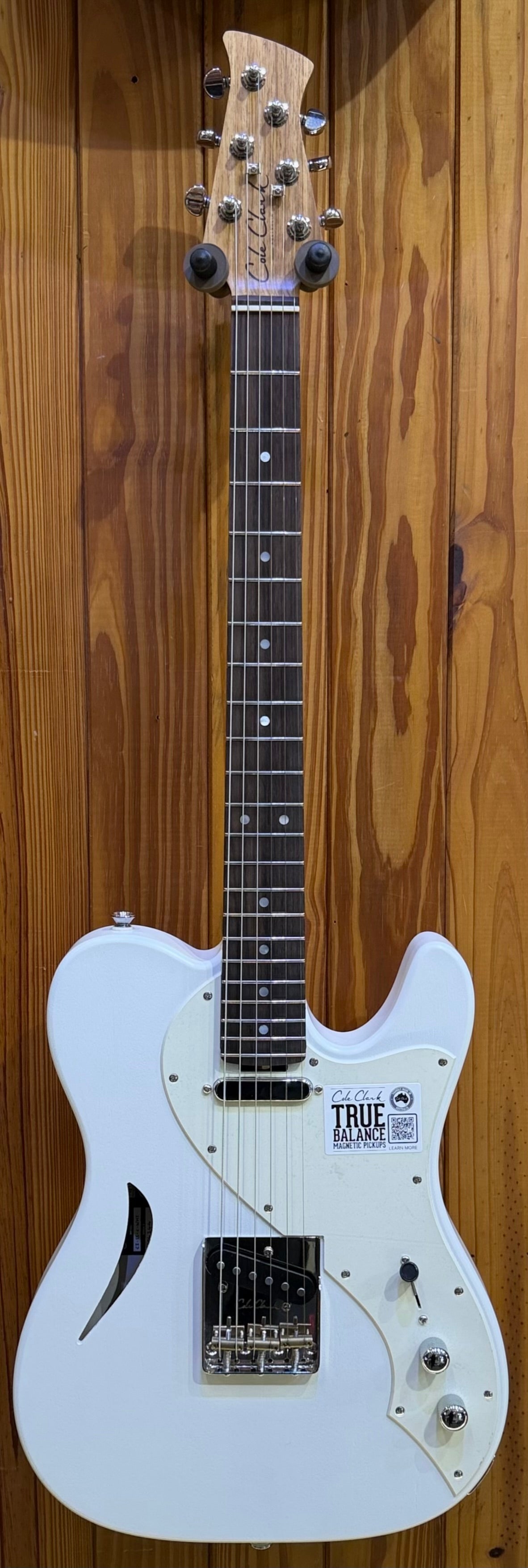 Cole Clark Culprit 3 Semi-Hollow SS Electric Guitar - White