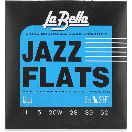 La Bella 20PL Jazz Flats Electric Guitar Strings - Flat Wound - Light - 11-50