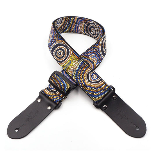DSL Indigenous Guitar Strap - 2" - Mina Mina Dreaming