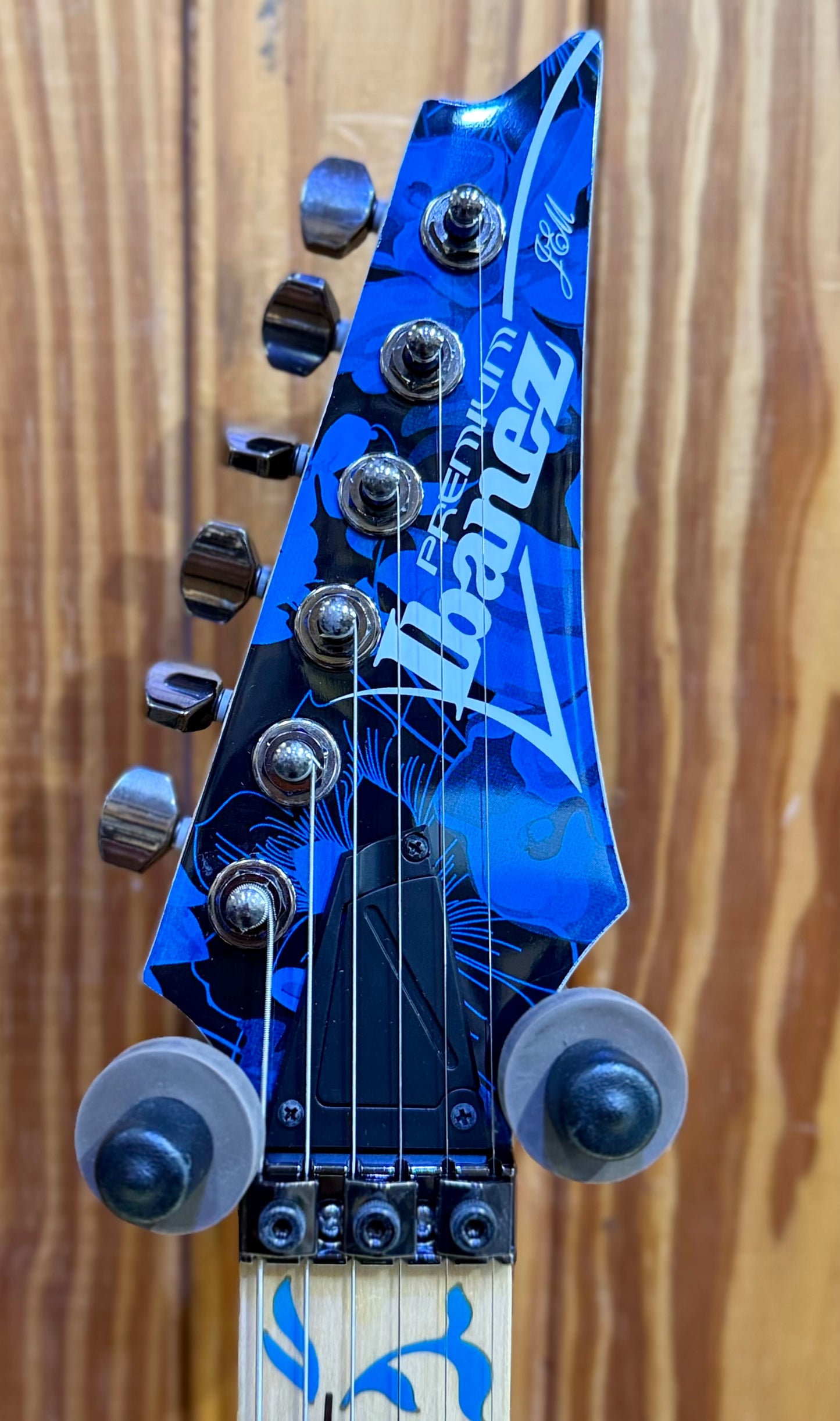 Ibanez JEM77P Steve Vai Signature Electric Guitar - Blue Floral Pattern - Pre-Loved