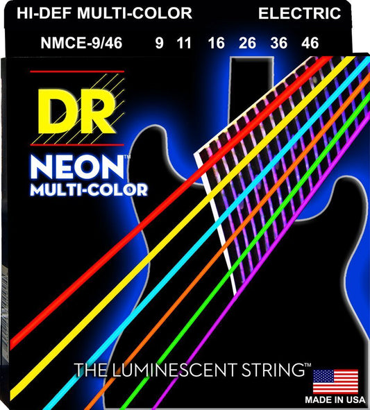 Dr NMCE-9/46 Neon Electric Strings Hi-Def Multi-Colour 9-46