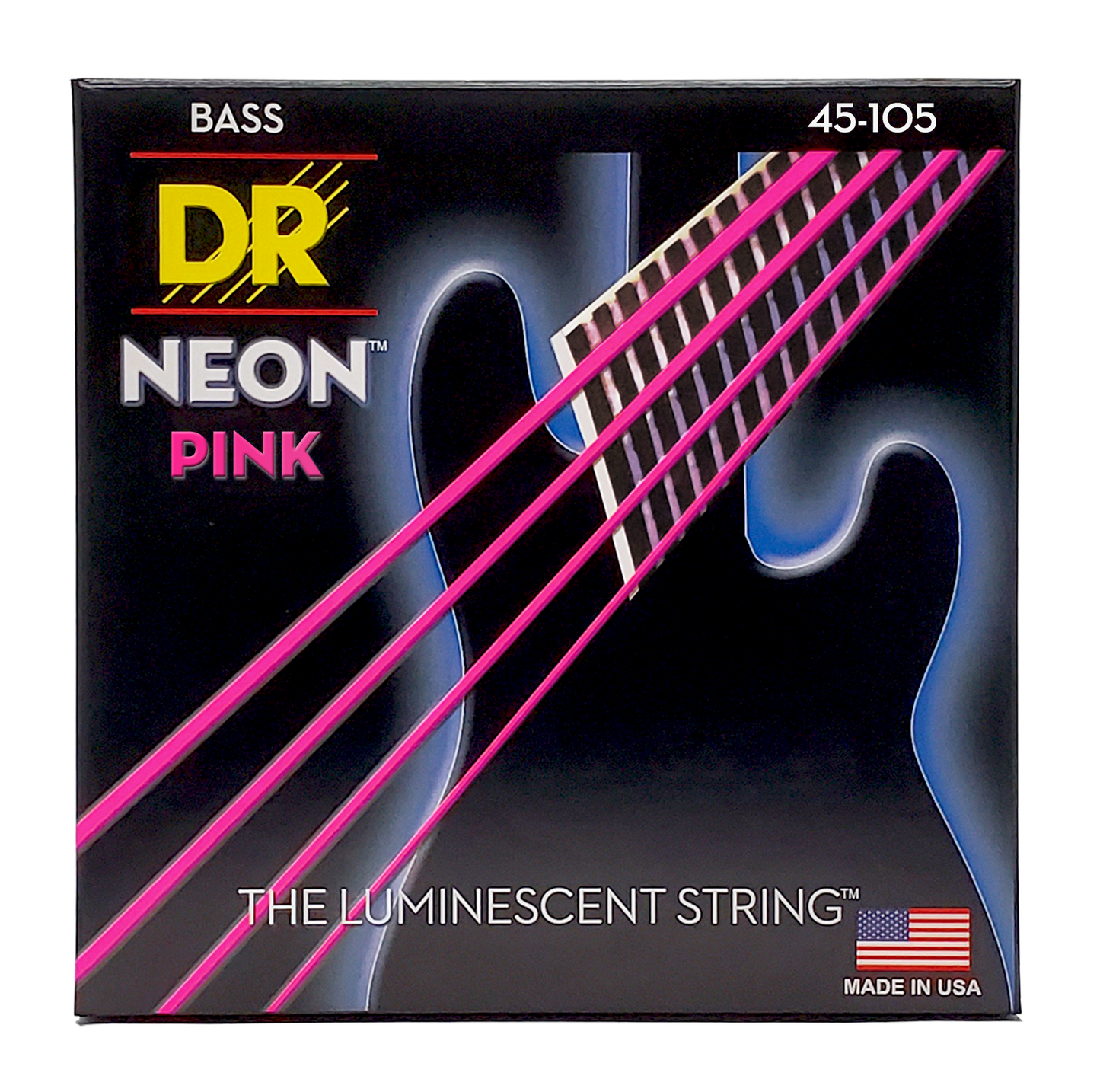 DR Neon Bass Strings Hi-Def Pink 45-105