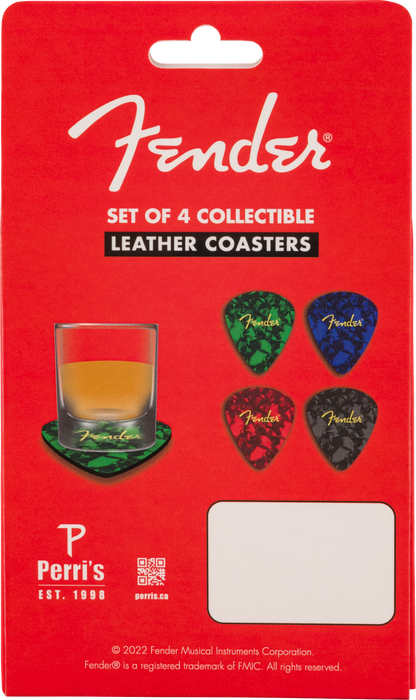 Fender Pick Shape Logo Coasters 4 pack - Multi-Colour