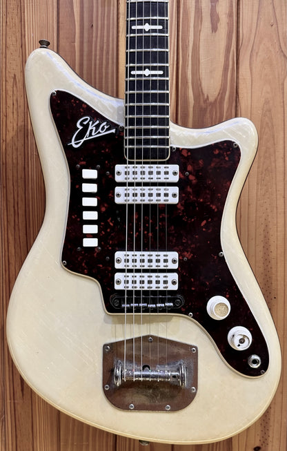 Eko 500 V4 Circa 1962 Made in Italy Electric Guitar - White Sparkle - Pre-Loved
