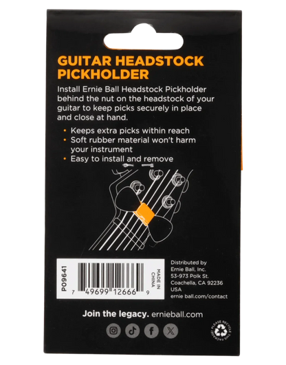 Ernie Ball Pickholder Guitar Headstock