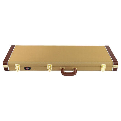 Xtreme XC610Y ST/TL Vintage Rectangular Guitar Hard Case - Yellow Tweed