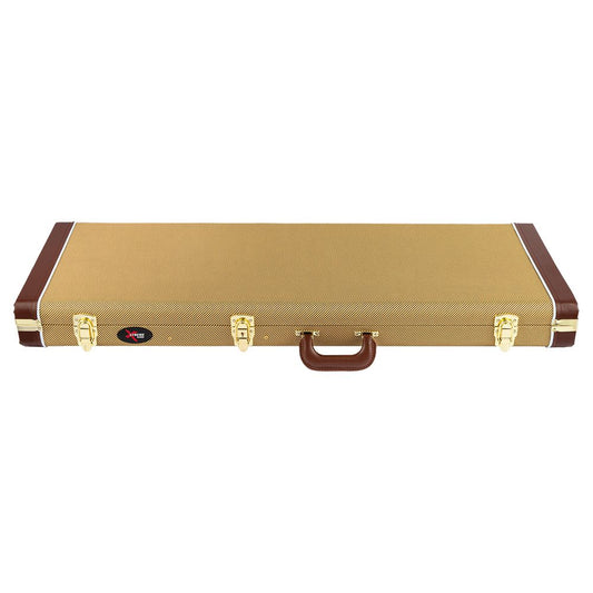 Xtreme XC610Y ST/TL Vintage Rectangular Guitar Hard Case - Yellow Tweed