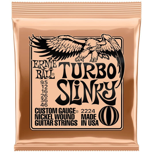 Ernie Ball Turbo Slinky Nickel Nickel Wound Electric Guitar Strings - 9.5-46