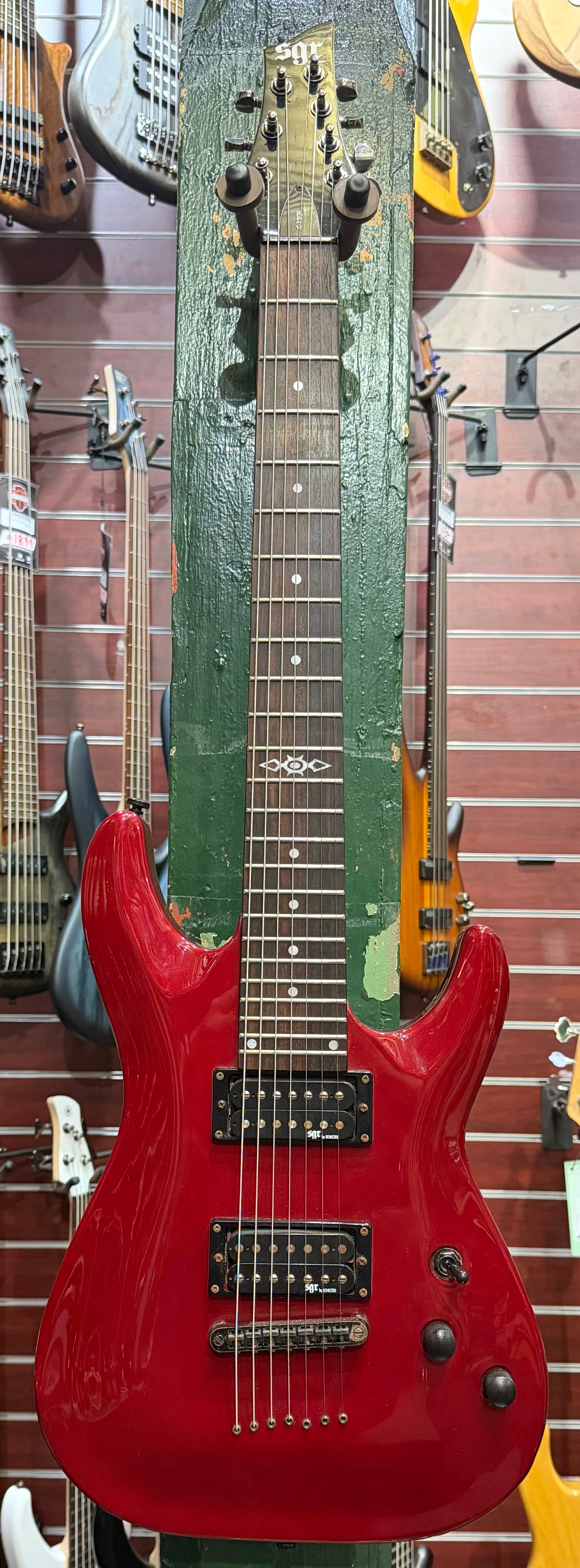 Schecter C-7 SGR 7-String Electric Guitar - Metallic Red - Pre-Loved