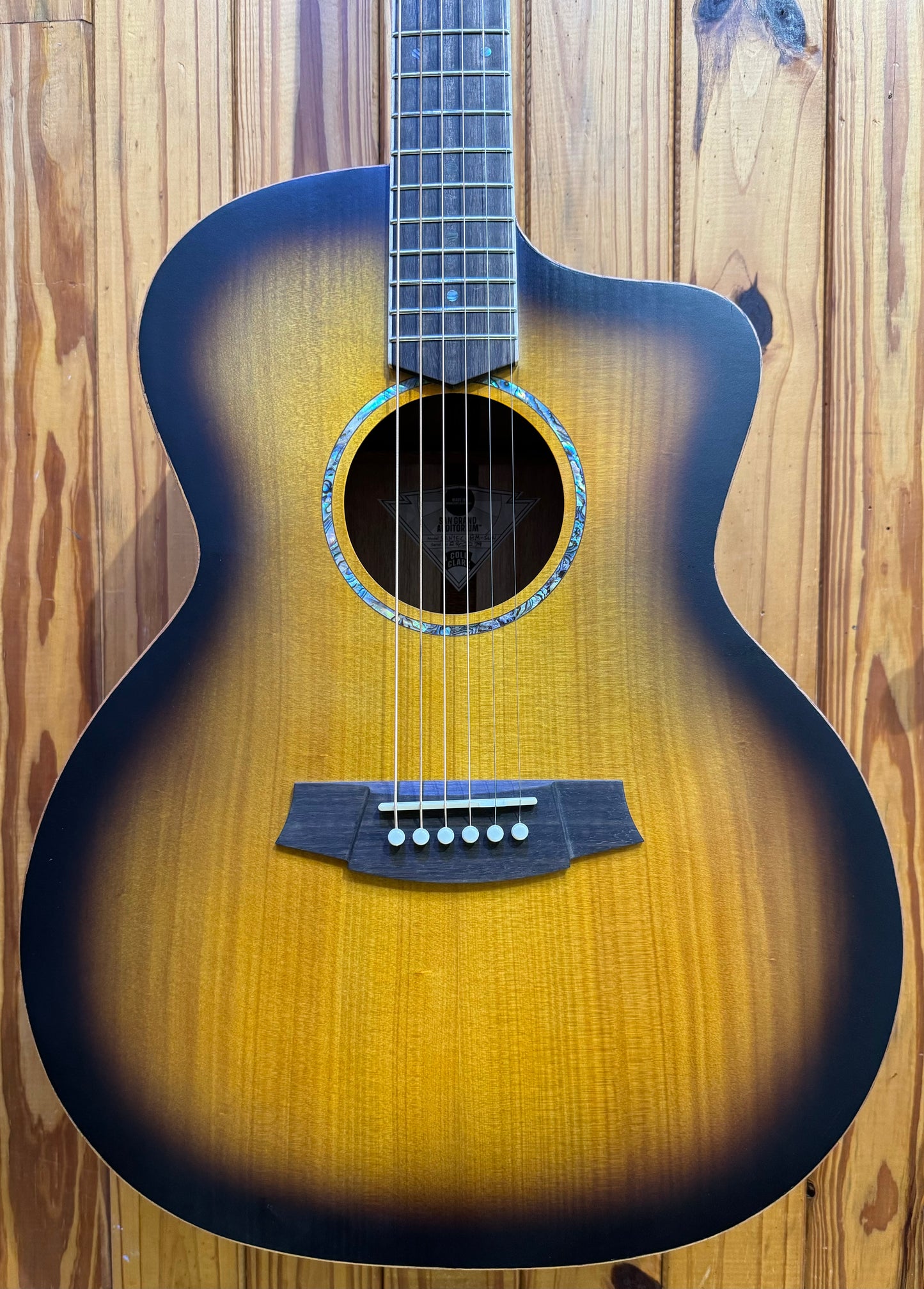 Cole Clark Studio Angel SAN1EC-BM - Bunya/Maple - Sunburst