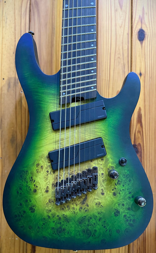Cort KX508 8-String Multi-Scale - Mariana Blue Burst - Pre-Loved