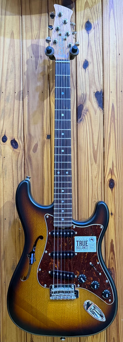 Cole Clark Hollow Baby SSS Semi-Hollow Electric Guitar - Sunburst