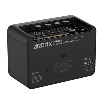 Aroma 8W Rechargeable Electric Guitar Amp w/ Drum Machine