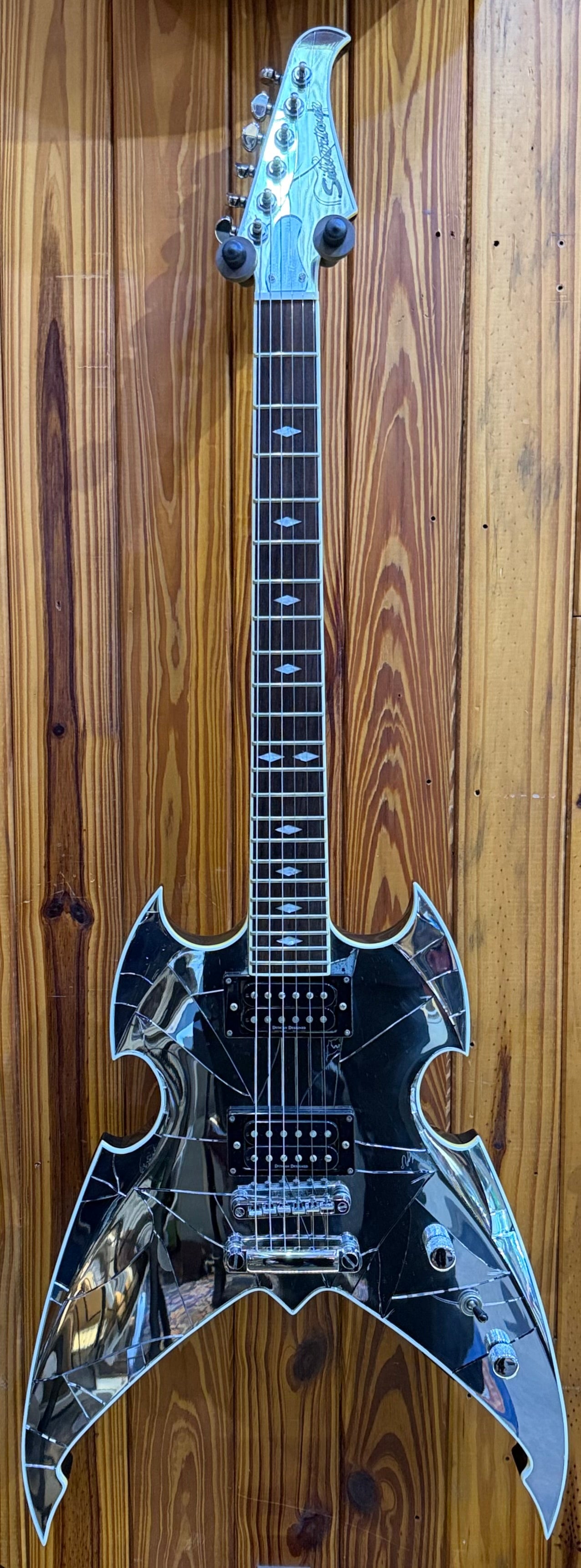 Silvertone Paul Stanley Apocalypse Cracked Mirror Electric Guitar