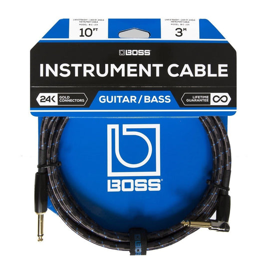 Boss BIC-10 Angled Instrument Cable 10ft
