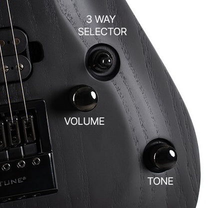 Cort KX707 Evertune - 7-String - Open Pore Black