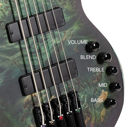 Cort Space 5 5-String Electric Bass - Star Dust Black