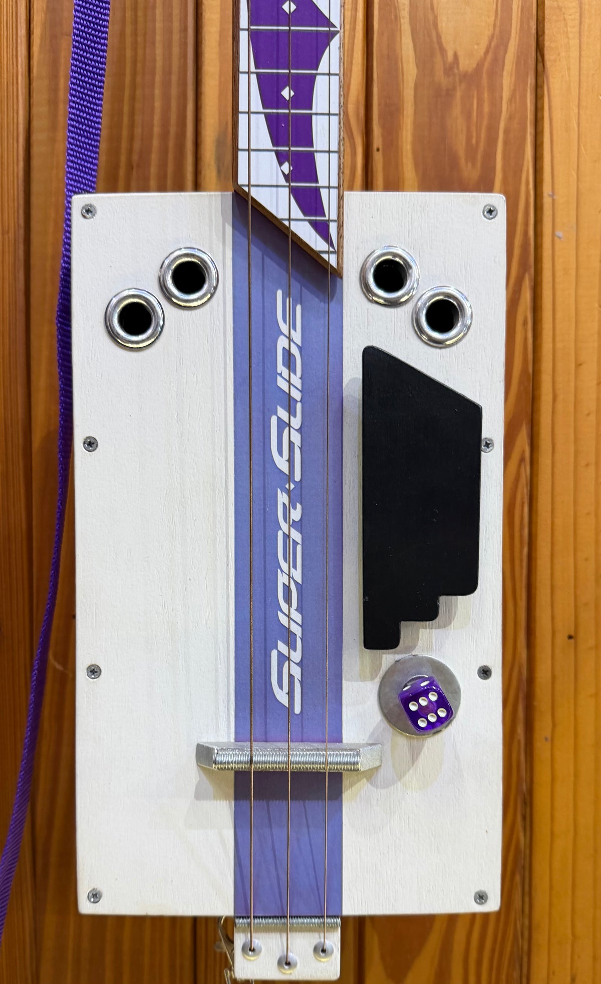 Groove Art Cigar Box Guitar "Super Slider" Purple