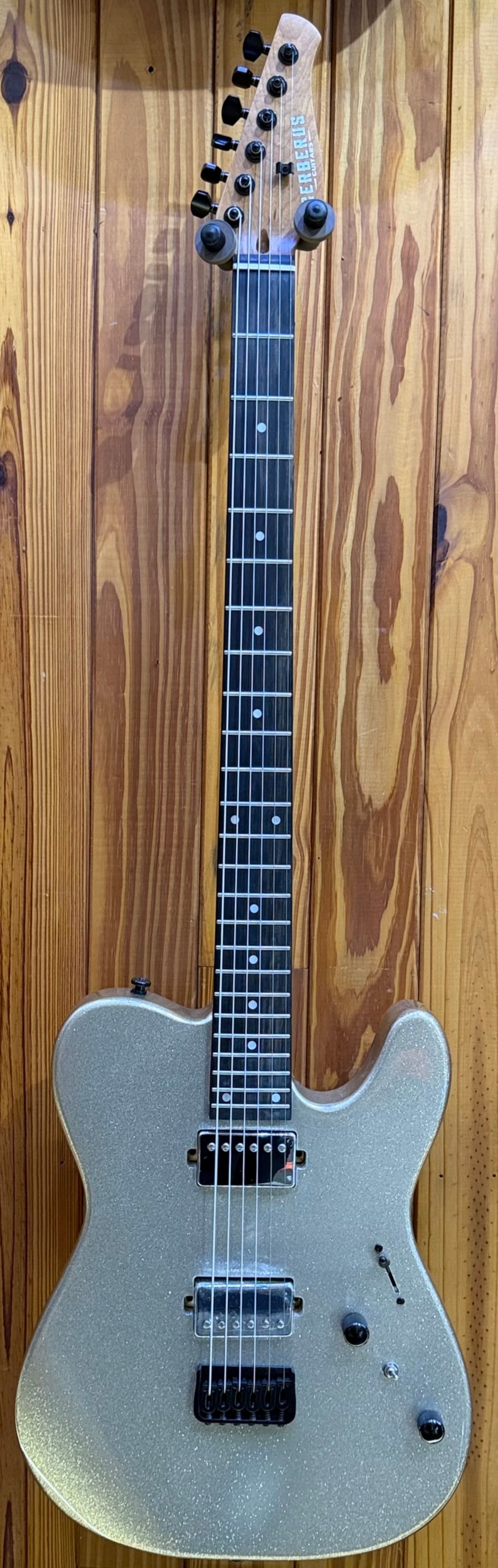 Cerberus Hermes 6 HT Baritone Electric Guitar - White Sparkle
