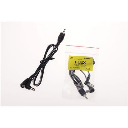 Cioks Split Flex - 5.5/2.1mm DC-Plug / 30 & 50cm - Black