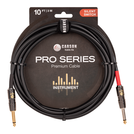 Carson Pro 10ft Silent Switch Instrument Cable