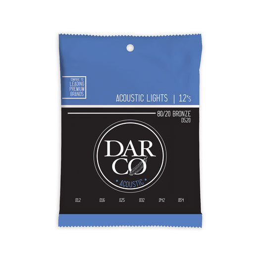 Darco Acoustic 80/20 Bronze Light Guitar Strings 12-54