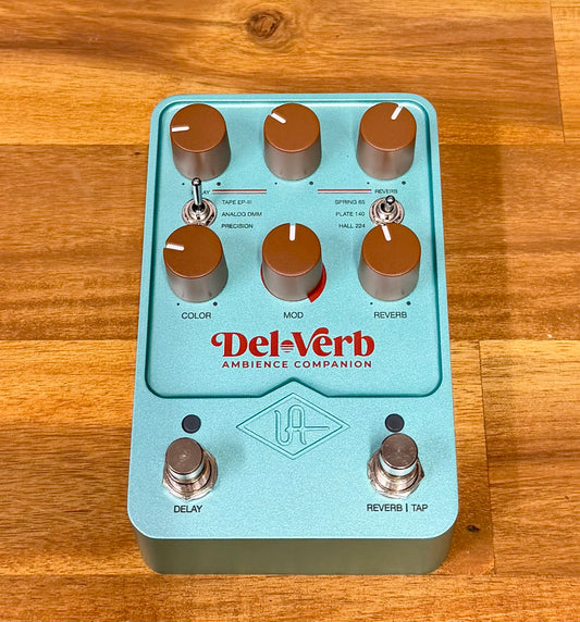 Universal Audio UAFX DEL-Verb Delay Reverb Ambience Effects Pedal - Pre-Loved