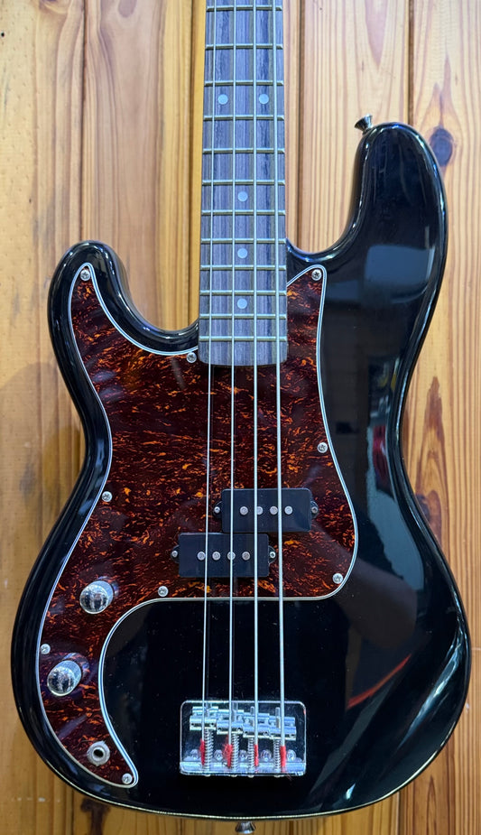 SX ¾ P-Style Bass Guitar - Black - Left-Handed - Pre-Loved