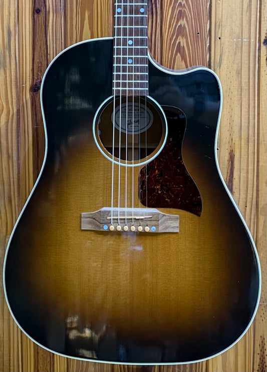 Gibson J45 EC Standard Cutaway Acoustic Guitar - Vintage Sunburst - Pre-Loved