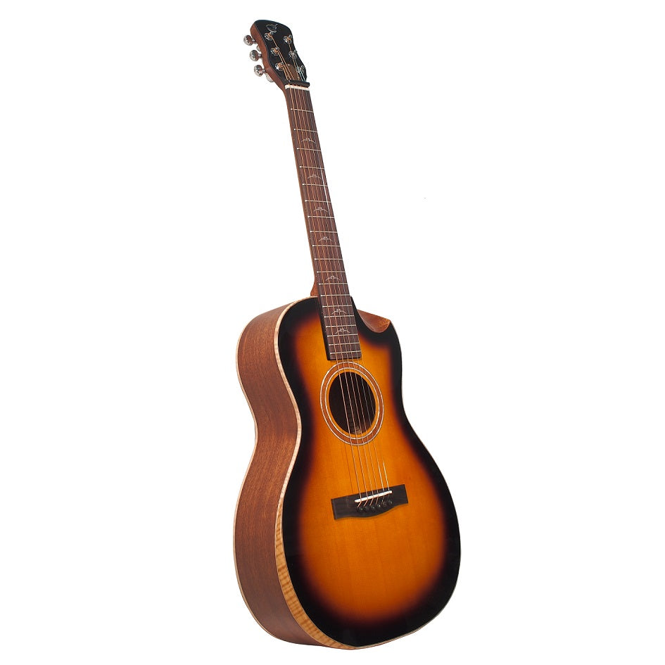 Journey Instruments FP412-13BC - Solid Sitka/African Mahogany Parlour Collapsible Guitar