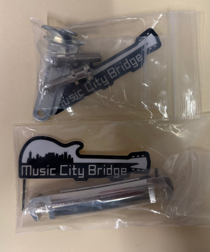 Music City Bridge 'The Savvy' Compensated Wraparound Tailpiece & Locking Studs - Pre-Loved