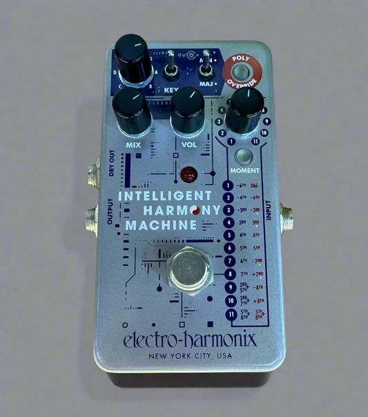 Electro-Harmonix Intelligent Harmony Machine pedal on a wooden surface
