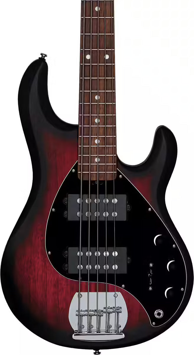Sterling by Musicman Ray5 HH 5-String Bass - Ruby Red Burst