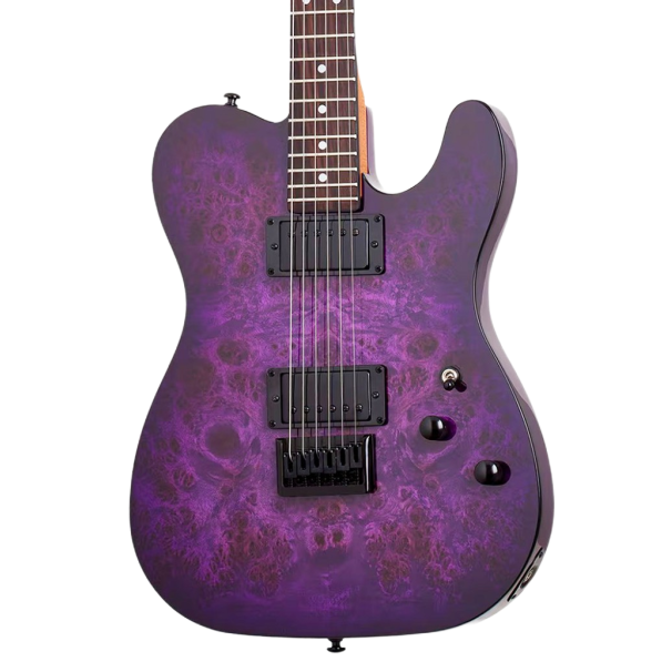 Schecter PT Standard Electric Guitar - Purple Burst Burl