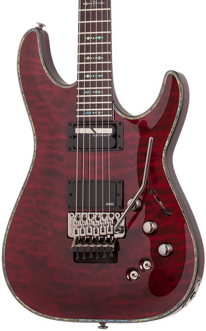 消費税無し - FR C-1 Hellraiser Schecter Floyd Cherry Black - Rose ギター